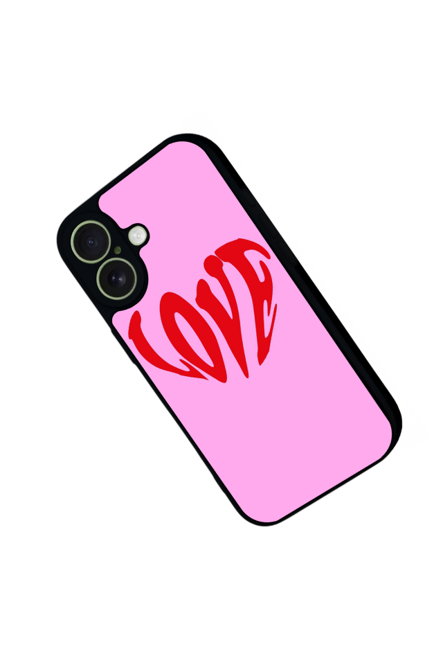 iPhone 17 Uyumlu Kalp Love Tasarımlı Glossy Premium Kılıf