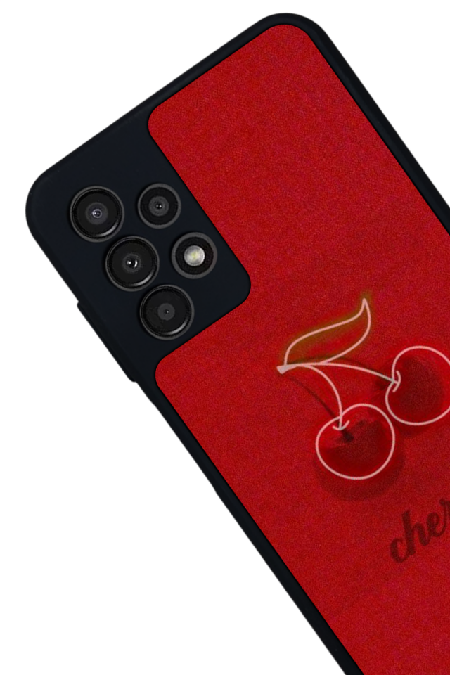 Samsung Galaxy A23 Uyumlu Kiraz Tasarımlı Glossy Premium Kılıf