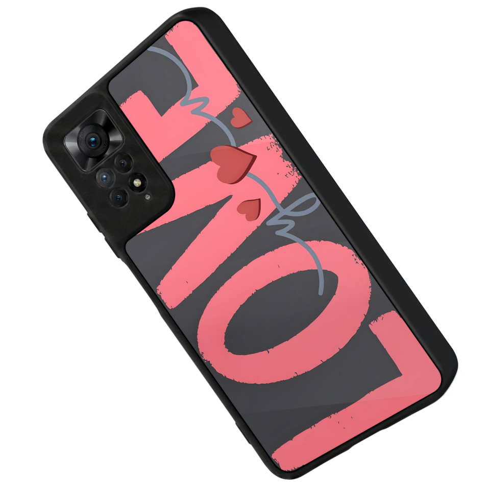 Xiaomi Redmi Note 12 Pro Uyumlu Love Tasarımlı Glossy Premium Kılıf
