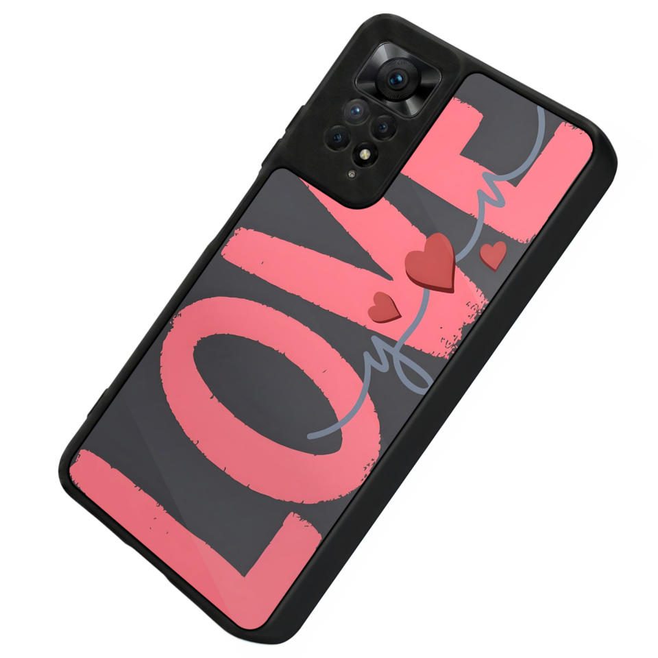 Xiaomi Redmi Note 12 Pro Uyumlu Love Tasarımlı Glossy Premium Kılıf