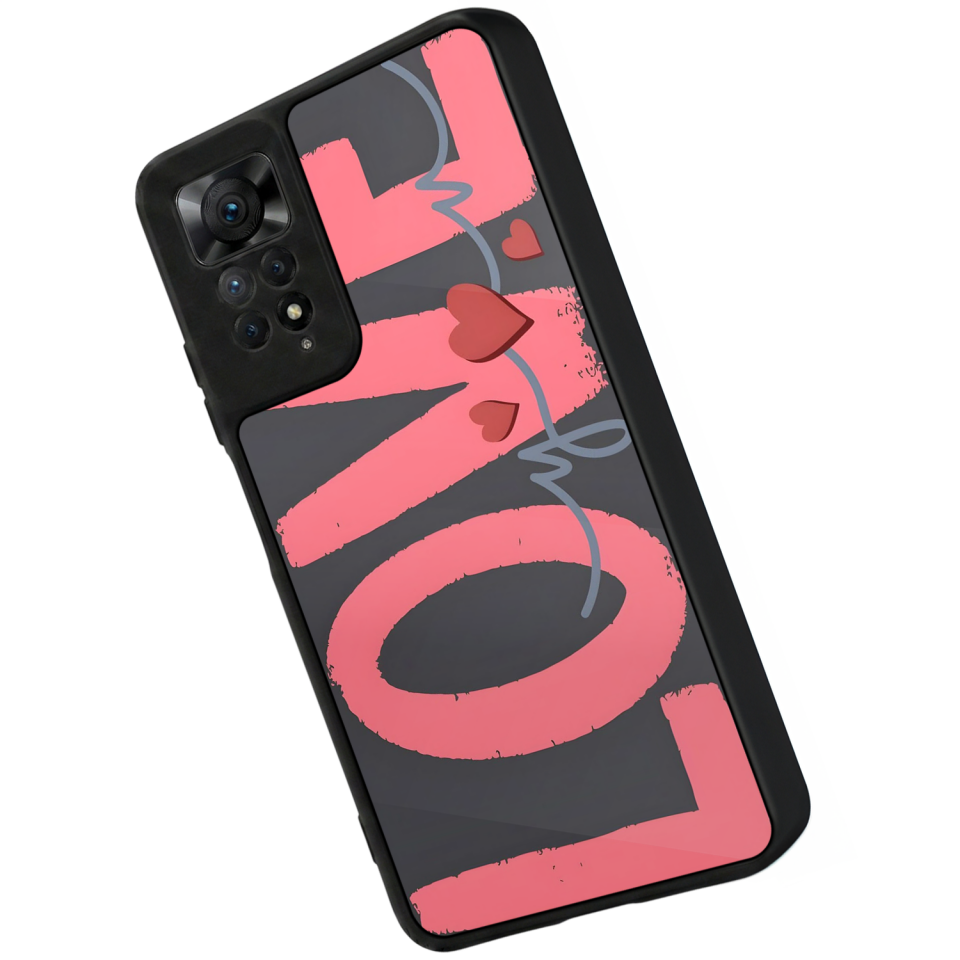 Xiaomi Redmi Note 12 Pro Uyumlu Love Tasarımlı Glossy Premium Kılıf