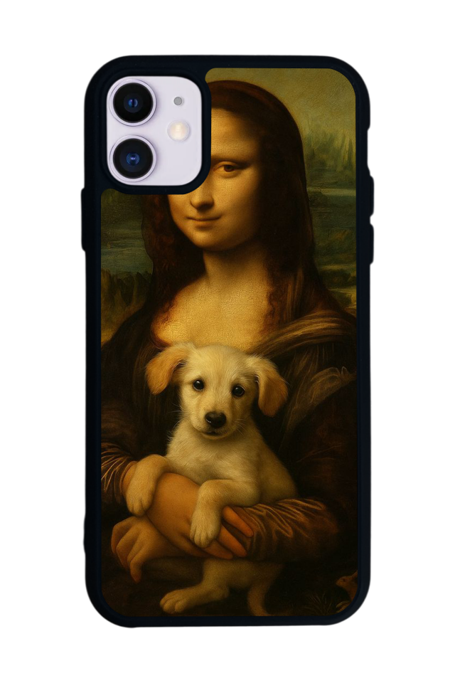 iPhone 11 Uyumlu Monalisa Tasarımlı Glossy Premium Kılıf