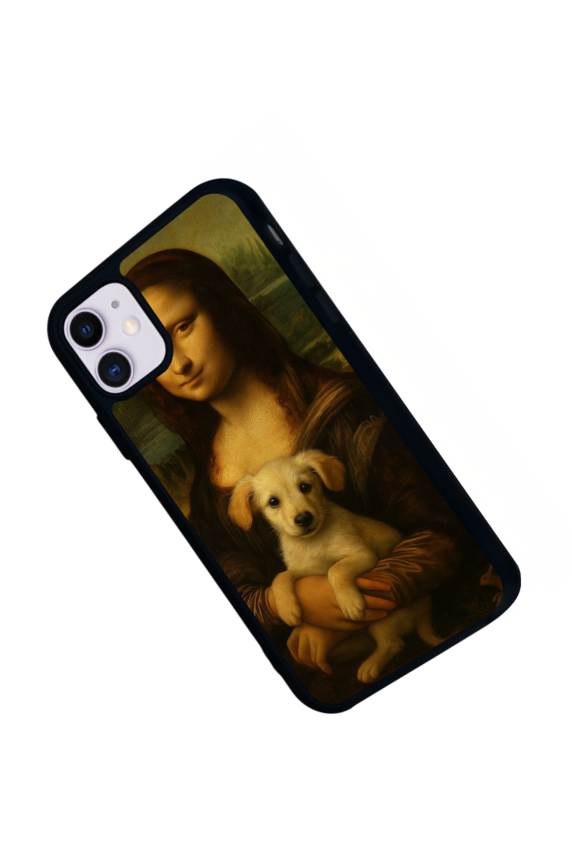 iPhone 11 Uyumlu Monalisa Tasarımlı Glossy Premium Kılıf