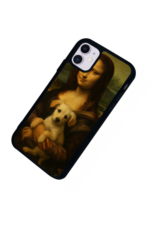 iPhone 11 Uyumlu Monalisa Tasarımlı Glossy Premium Kılıf
