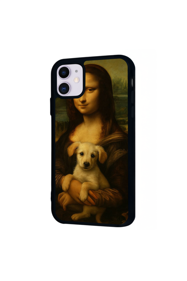 iPhone 11 Uyumlu Monalisa Tasarımlı Glossy Premium Kılıf