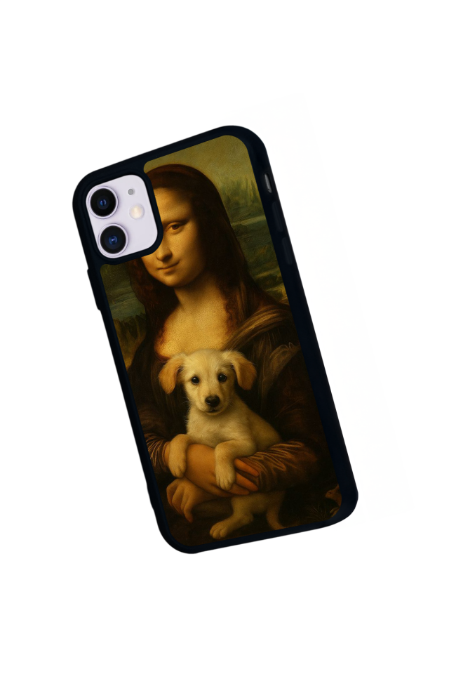 iPhone 11 Uyumlu Monalisa Tasarımlı Glossy Premium Kılıf