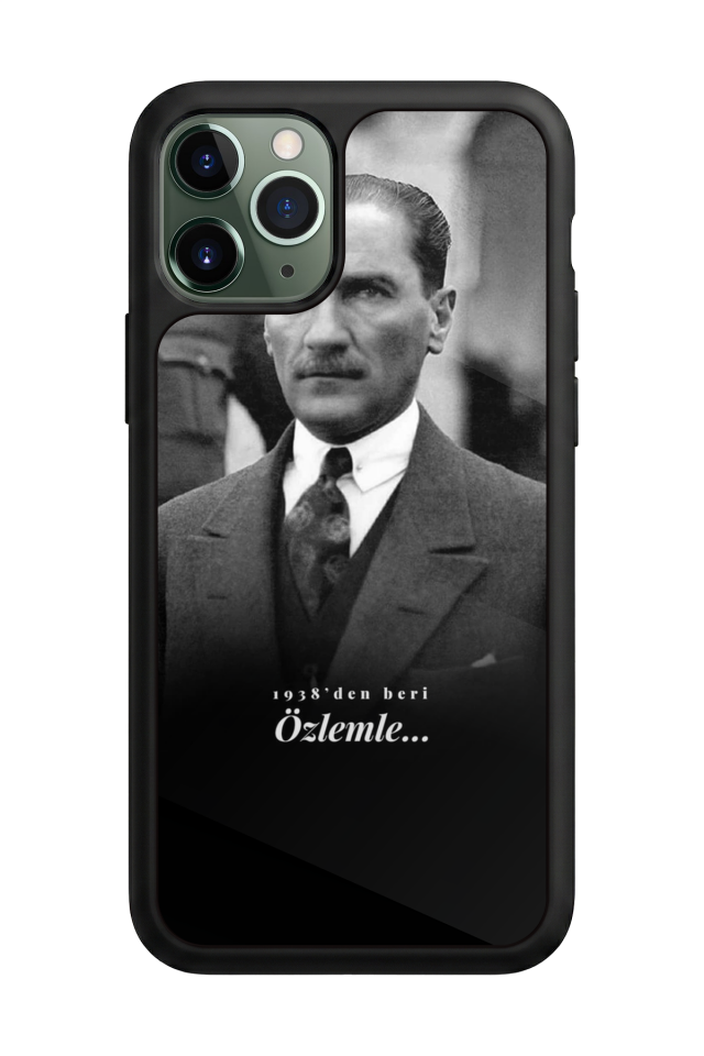 iPhone 11 Pro Max Uyumlu Mustafa Kemal Ataturk Tasarımlı Glossy Premium Kılıf