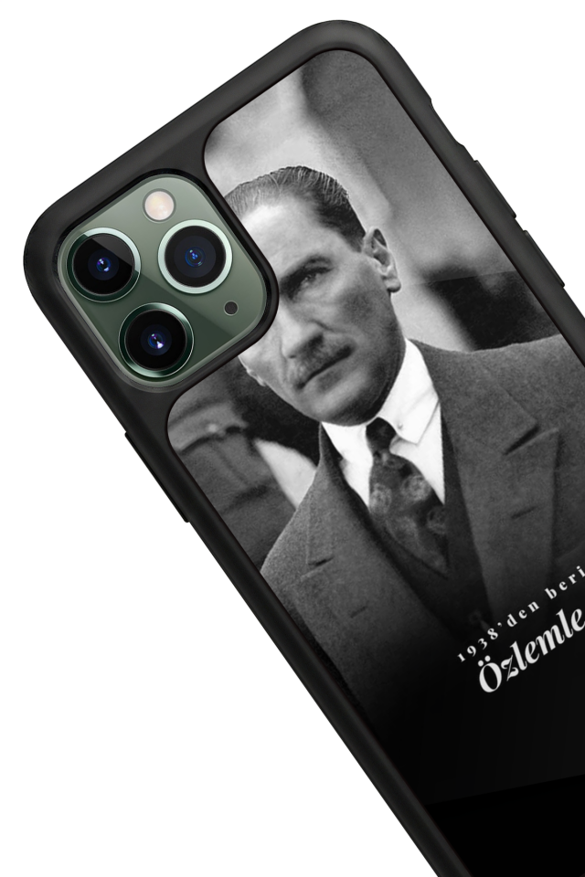iPhone 11 Pro Max Uyumlu Mustafa Kemal Ataturk Tasarımlı Glossy Premium Kılıf