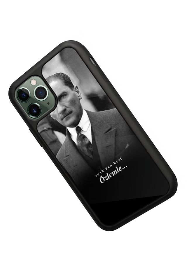 iPhone 11 Pro Max Uyumlu Mustafa Kemal Ataturk Tasarımlı Glossy Premium Kılıf