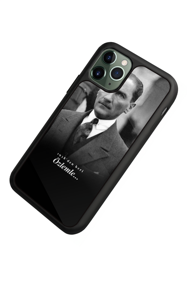 iPhone 11 Pro Max Uyumlu Mustafa Kemal Ataturk Tasarımlı Glossy Premium Kılıf