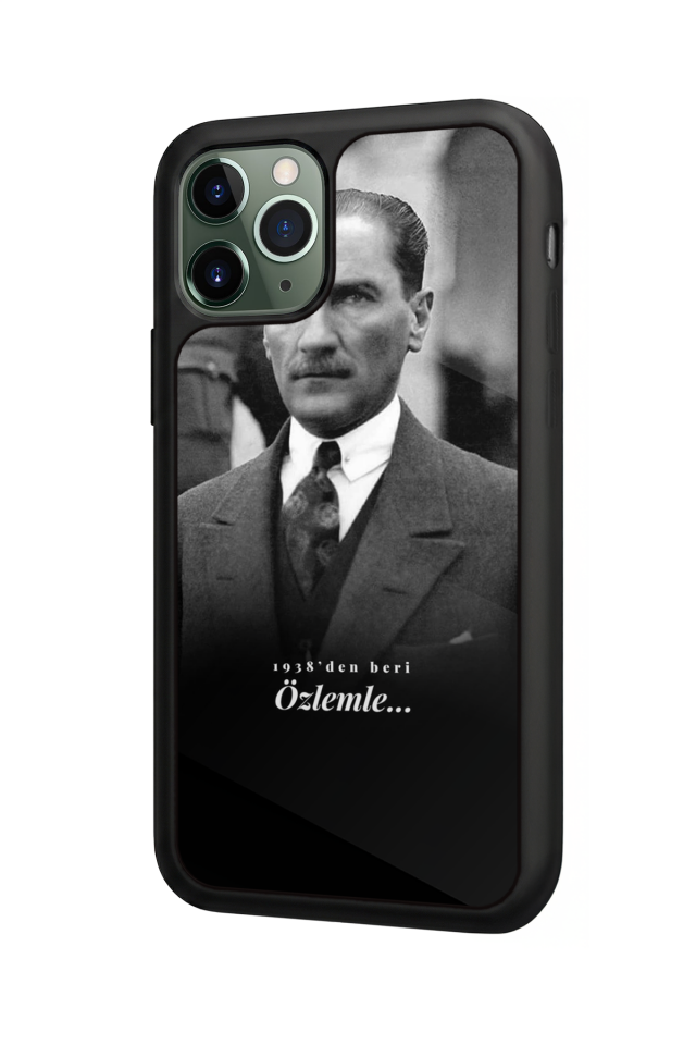 iPhone 11 Pro Max Uyumlu Mustafa Kemal Ataturk Tasarımlı Glossy Premium Kılıf