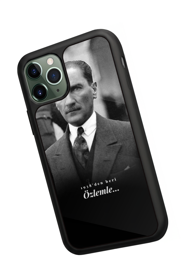 iPhone 11 Pro Max Uyumlu Mustafa Kemal Ataturk Tasarımlı Glossy Premium Kılıf