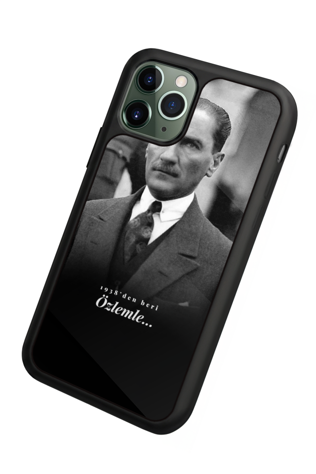 iPhone 11 Pro Max Uyumlu Mustafa Kemal Ataturk Tasarımlı Glossy Premium Kılıf
