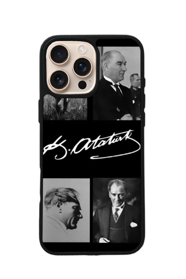 iPhone 14 Pro Uyumlu Mustafa Kemal Ataturk Tasarımlı Glossy Premium Kılıf