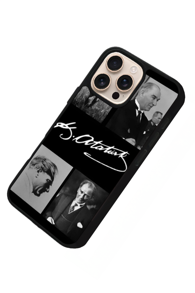 iPhone 14 Pro Uyumlu Mustafa Kemal Ataturk Tasarımlı Glossy Premium Kılıf
