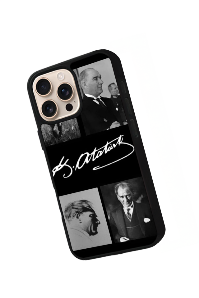 iPhone 14 Pro Uyumlu Mustafa Kemal Ataturk Tasarımlı Glossy Premium Kılıf