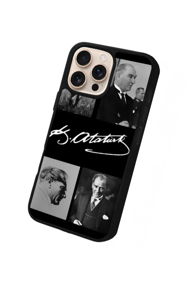 iPhone 14 Pro Uyumlu Mustafa Kemal Ataturk Tasarımlı Glossy Premium Kılıf