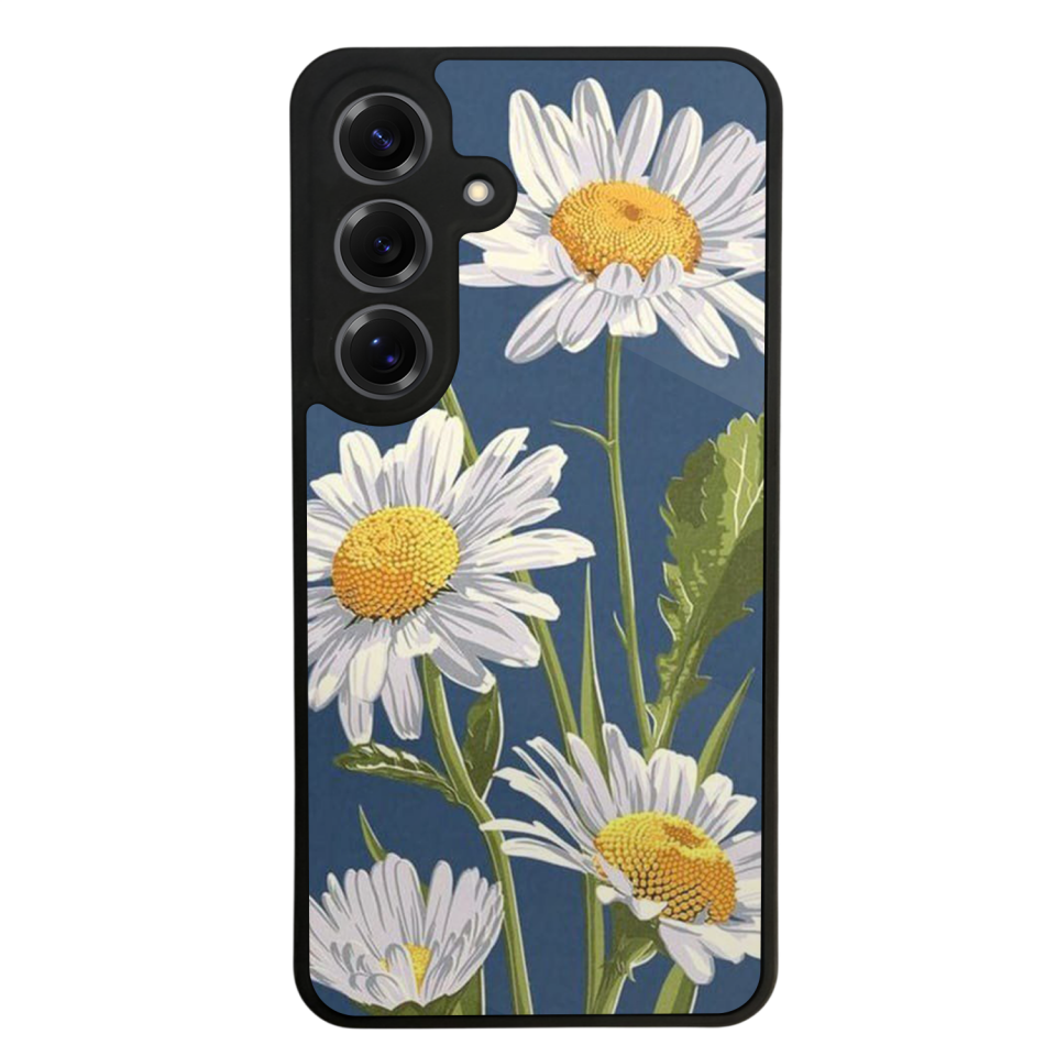 Samsung Galaxy S25 Uyumlu Papatya Tasarımlı Glossy Premium Kılıf