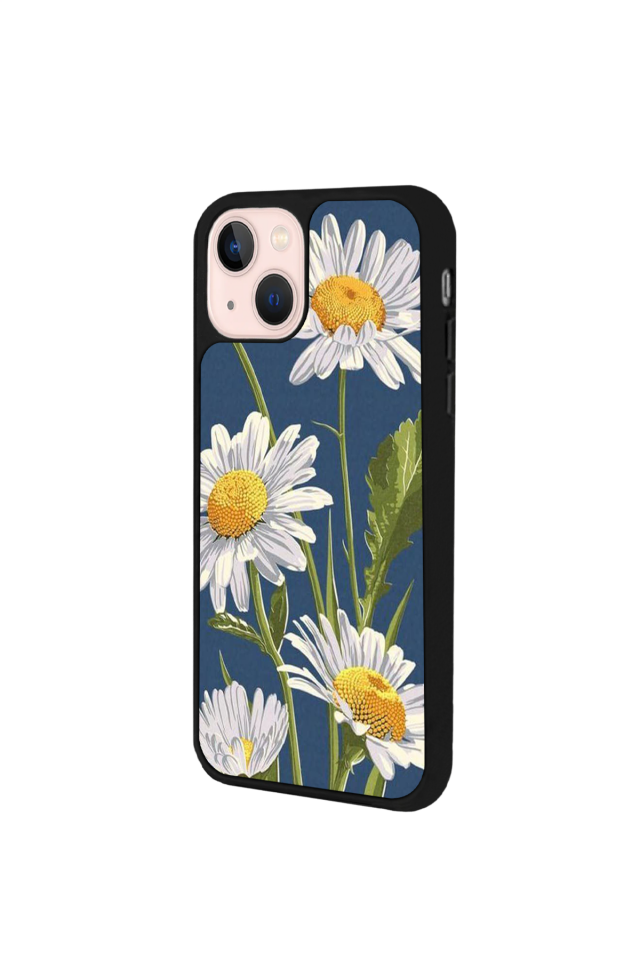 iPhone 13/14 Uyumlu Papatya Tasarımlı Glossy Premium Kılıf