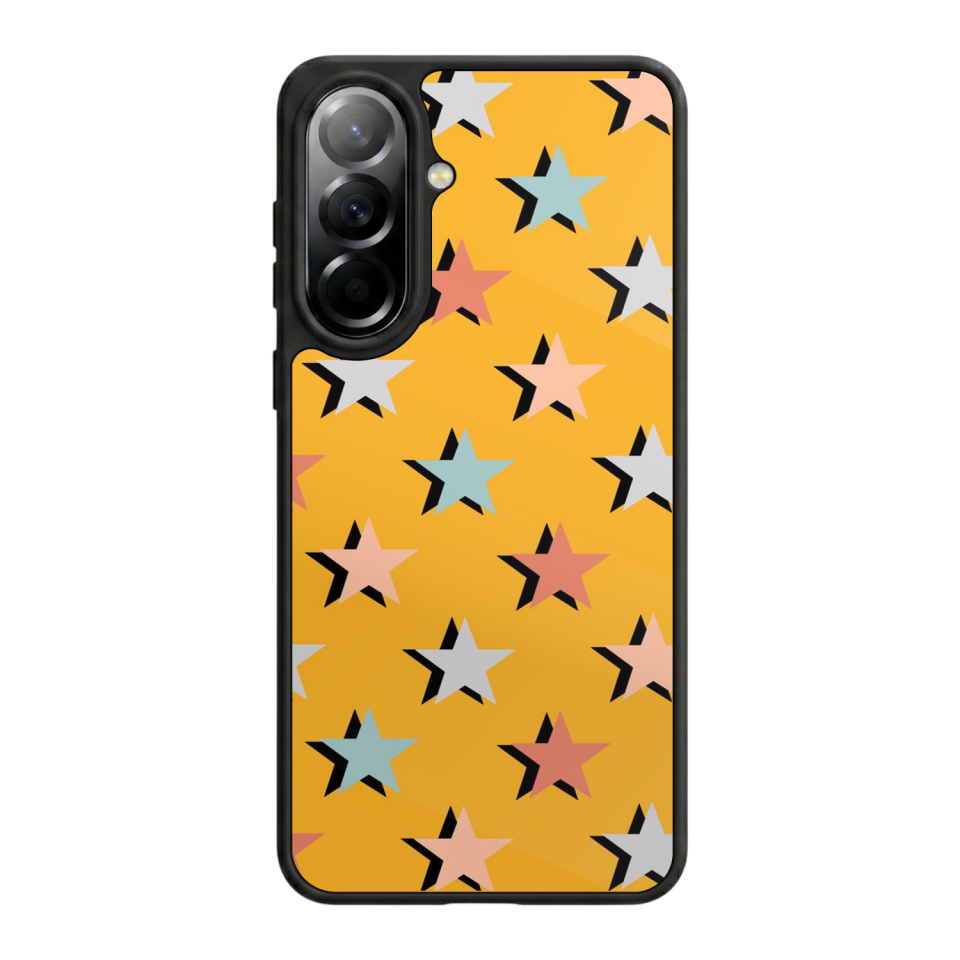 Samsung Galaxy A37 Uyumlu Retro Yildizlar Tasarımlı Glossy Premium Kılıf