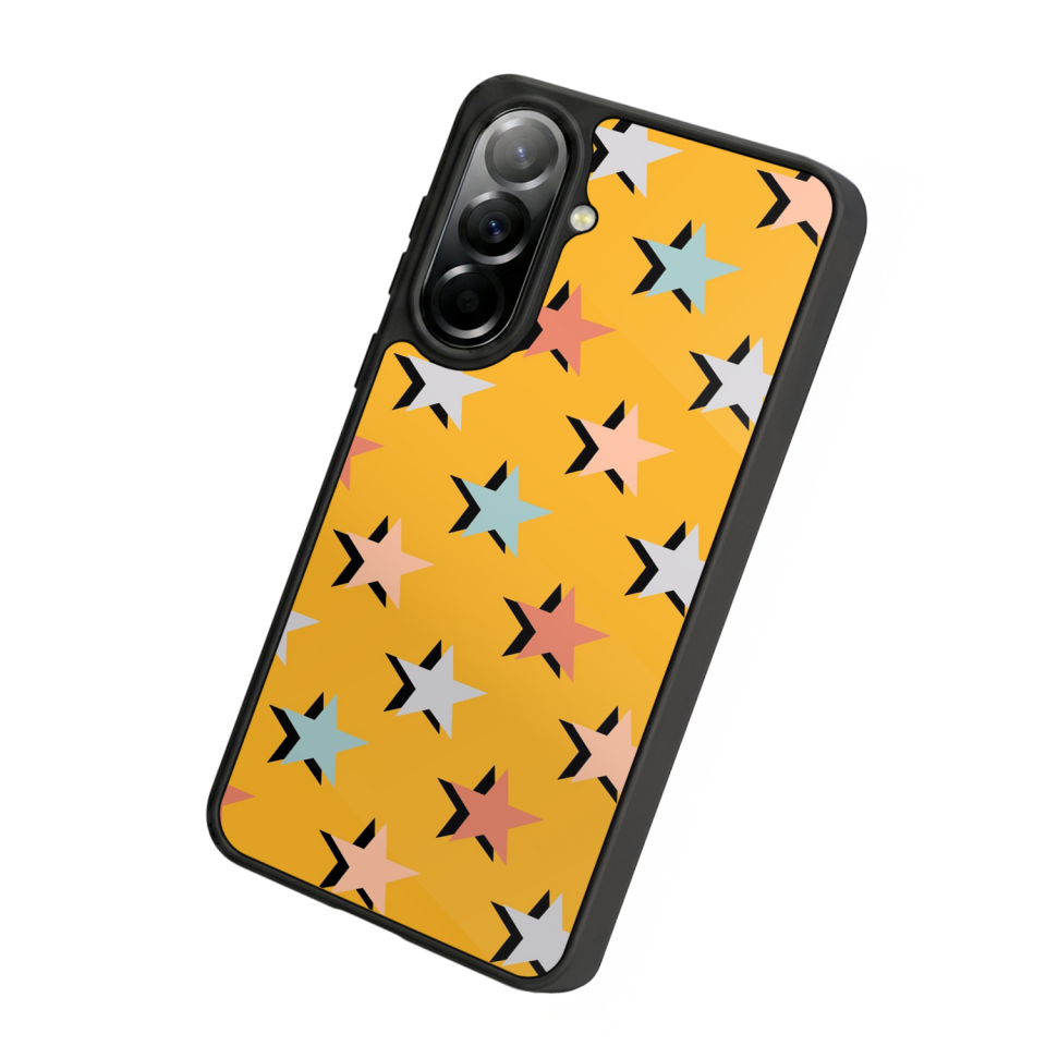 Samsung Galaxy A37 Uyumlu Retro Yildizlar Tasarımlı Glossy Premium Kılıf