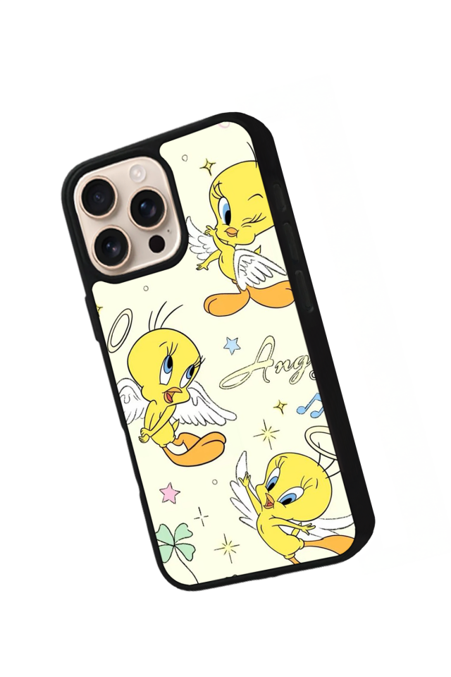 iPhone 16 Pro Max Uyumlu Tweety Tasarımlı Glossy Premium Kılıf