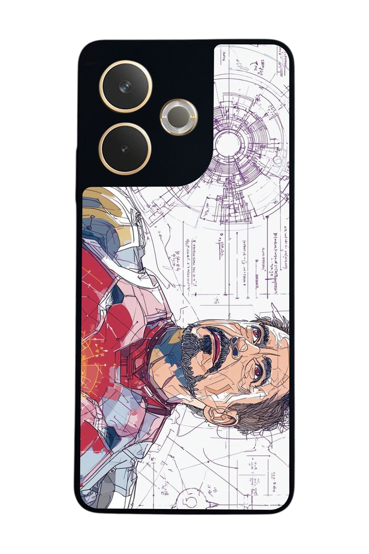 Oppo A5 Pro Uyumlu Iron Man ( Demir Adam ) Tasarımlı Glossy Premium Kılıf