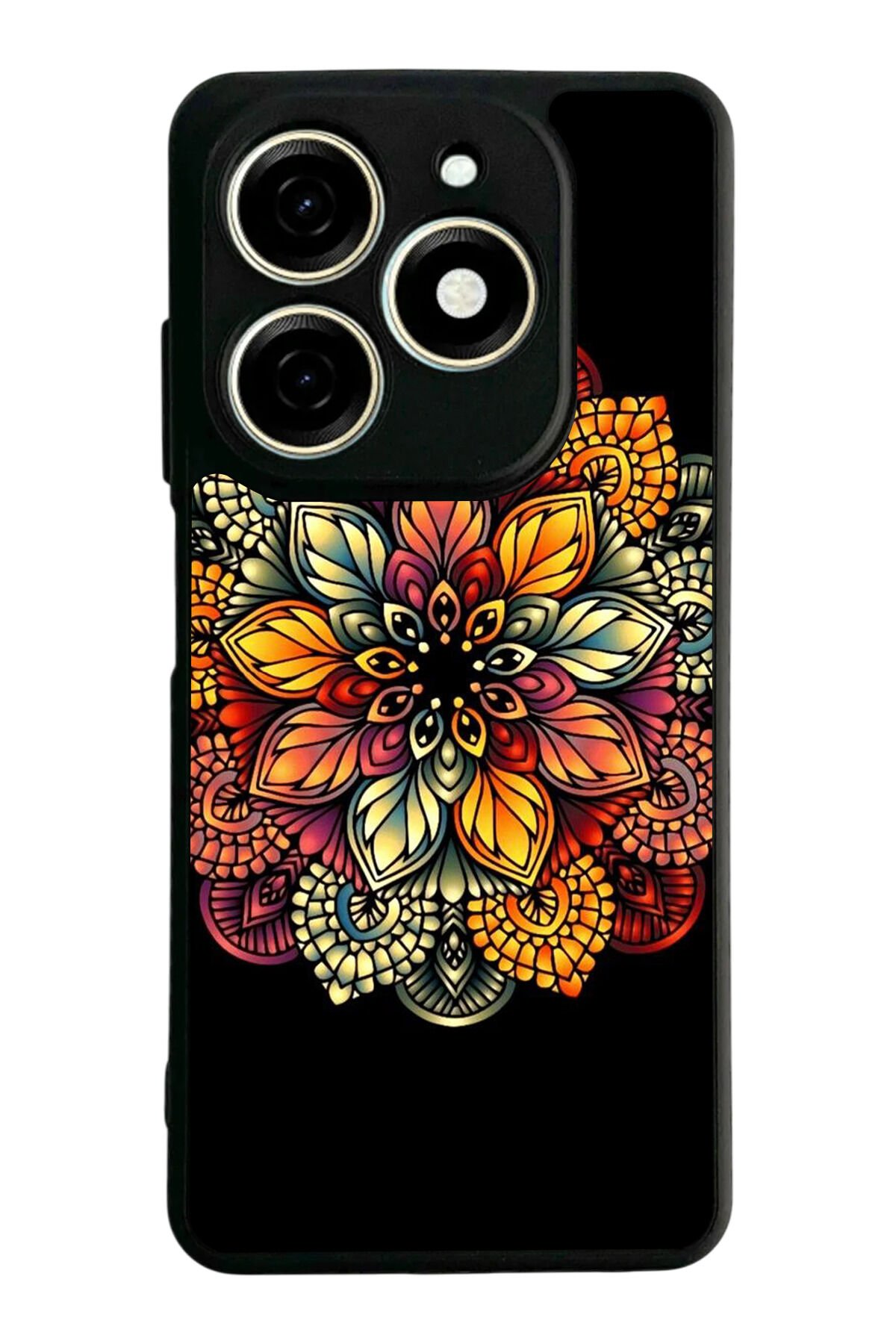Infınıx Smart 8 Pro Uyumlu Mandala Tasarımlı Glossy Premium Kılıf