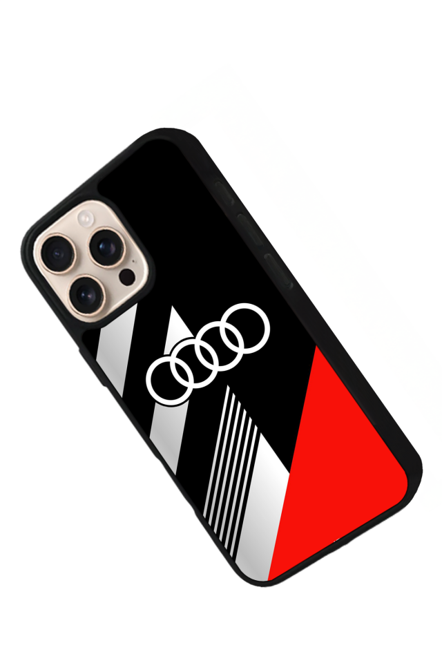 iPhone 16 Pro Uyumlu Audi Tasarımlı Glossy Premium Kılıf