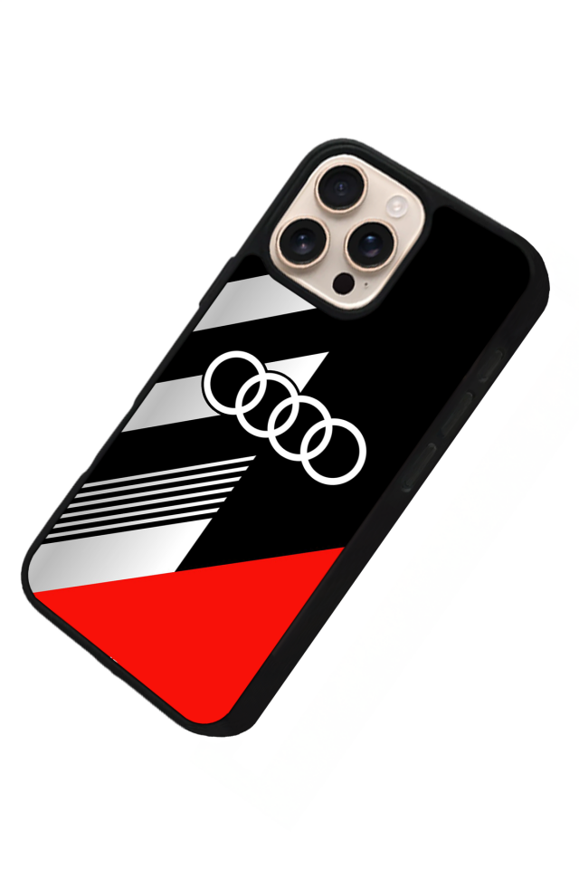 iPhone 16 Pro Uyumlu Audi Tasarımlı Glossy Premium Kılıf