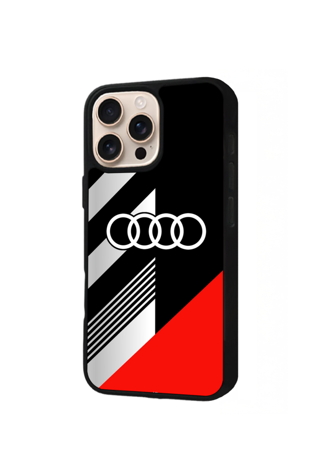 iPhone 16 Pro Uyumlu Audi Tasarımlı Glossy Premium Kılıf
