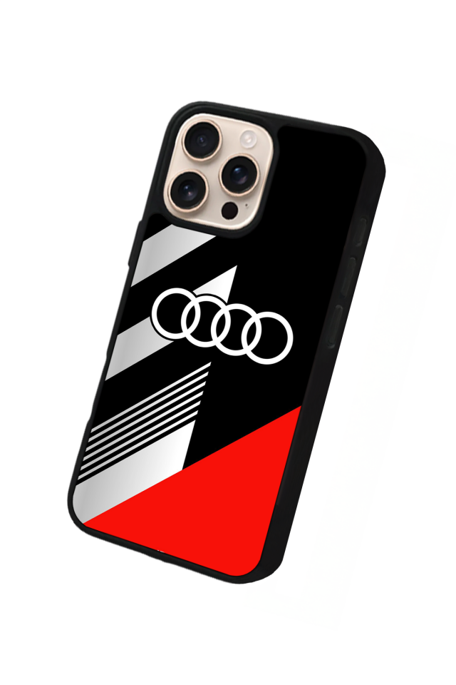 iPhone 16 Pro Uyumlu Audi Tasarımlı Glossy Premium Kılıf