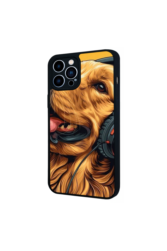 iPhone 13 Pro Max Uyumlu Golden Kopek Tasarımlı Glossy Premium Kılıf