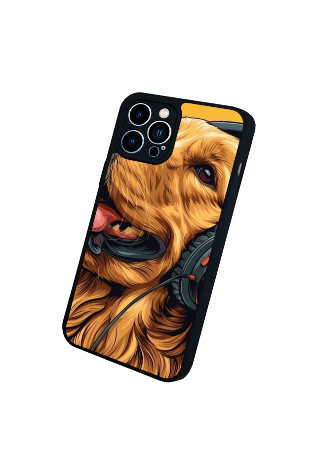iPhone 13 Pro Max Uyumlu Golden Kopek Tasarımlı Glossy Premium Kılıf