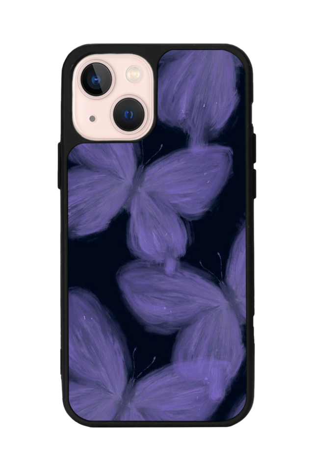iPhone 13/14 Uyumlu Kelebek Tasarımlı Glossy Premium Kılıf