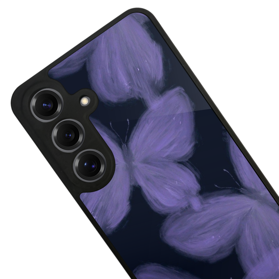 Samsung Galaxy S25 Uyumlu Kelebek Tasarımlı Glossy Premium Kılıf