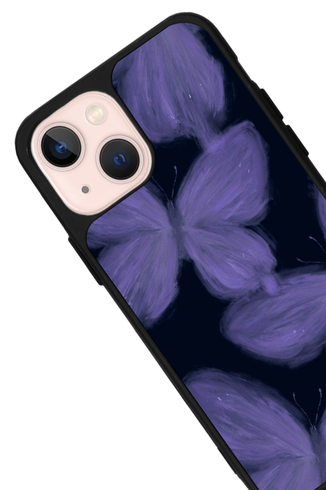 iPhone 13/14 Uyumlu Kelebek Tasarımlı Glossy Premium Kılıf