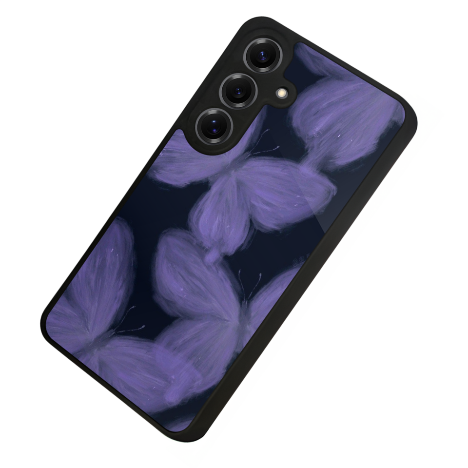 Samsung Galaxy S25 Uyumlu Kelebek Tasarımlı Glossy Premium Kılıf