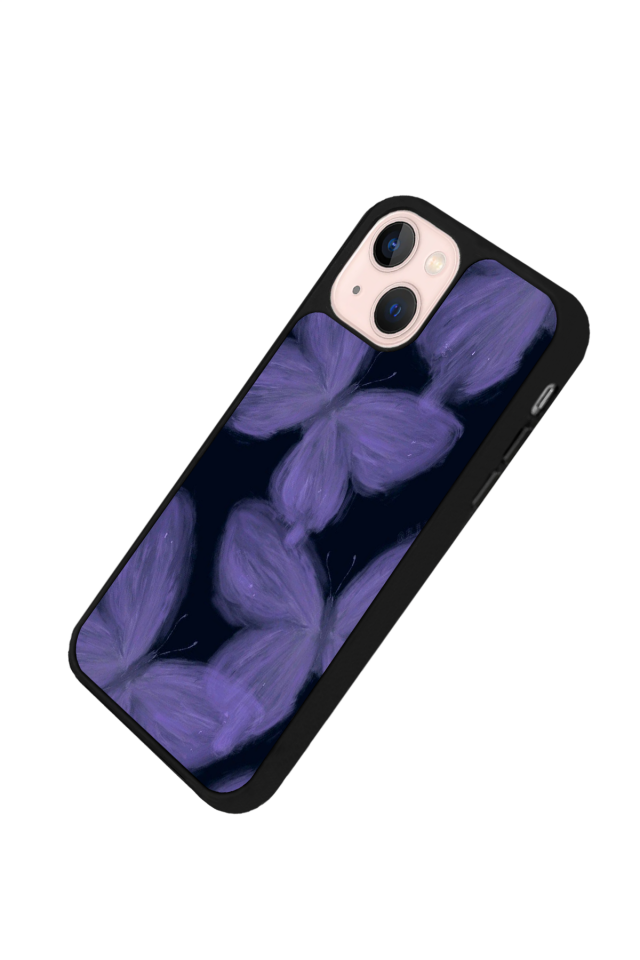 iPhone 13/14 Uyumlu Kelebek Tasarımlı Glossy Premium Kılıf