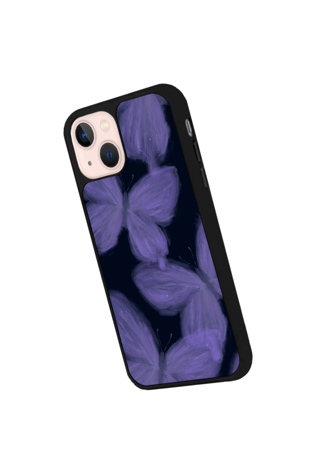 iPhone 13/14 Uyumlu Kelebek Tasarımlı Glossy Premium Kılıf