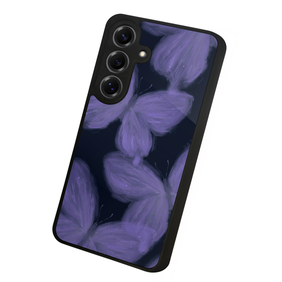 Samsung Galaxy S25 Uyumlu Kelebek Tasarımlı Glossy Premium Kılıf