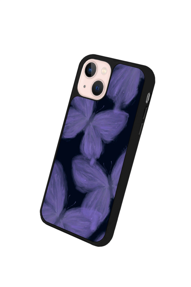 iPhone 13/14 Uyumlu Kelebek Tasarımlı Glossy Premium Kılıf