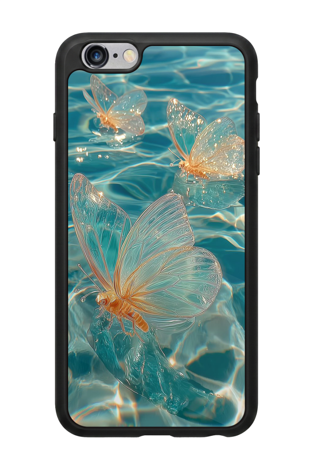iPhone 6s Plus Uyumlu Kelebek Tasarımlı Glossy Premium Kılıf