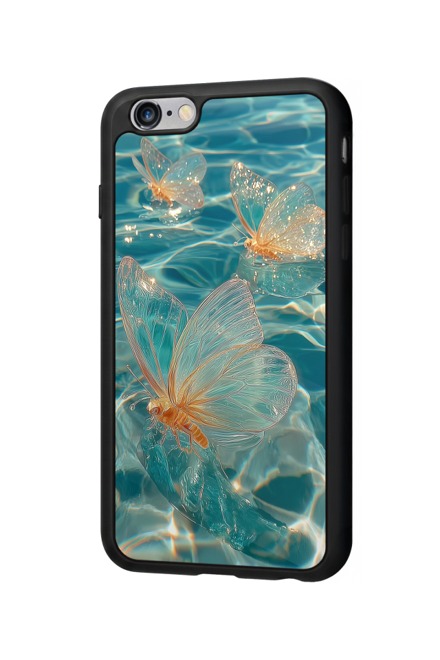iPhone 6s Plus Uyumlu Kelebek Tasarımlı Glossy Premium Kılıf