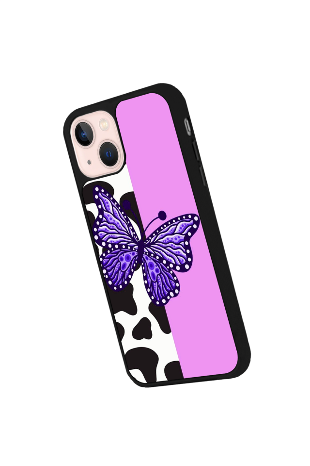 iPhone 15 Plus Uyumlu Kelebek Tasarımlı Glossy Premium Kılıf