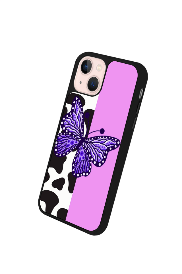 iPhone 15 Plus Uyumlu Kelebek Tasarımlı Glossy Premium Kılıf