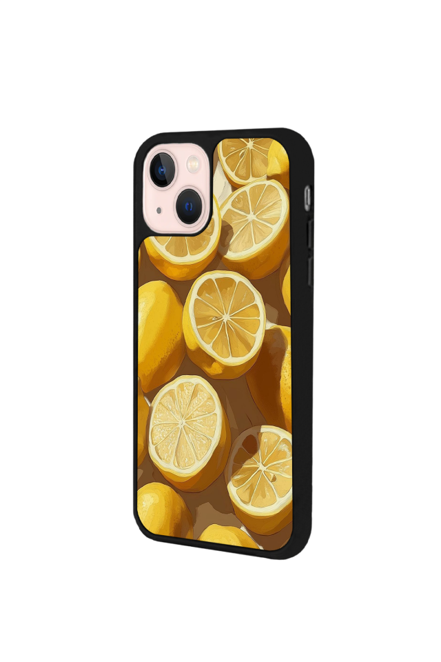 iPhone 15 Uyumlu Limon Tasarımlı Glossy Premium Kılıf