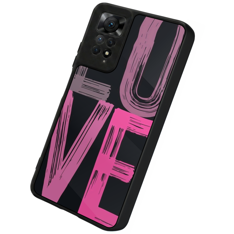 Xiaomi Redmi Note 12 Pro Uyumlu Love Tasarımlı Glossy Premium Kılıf