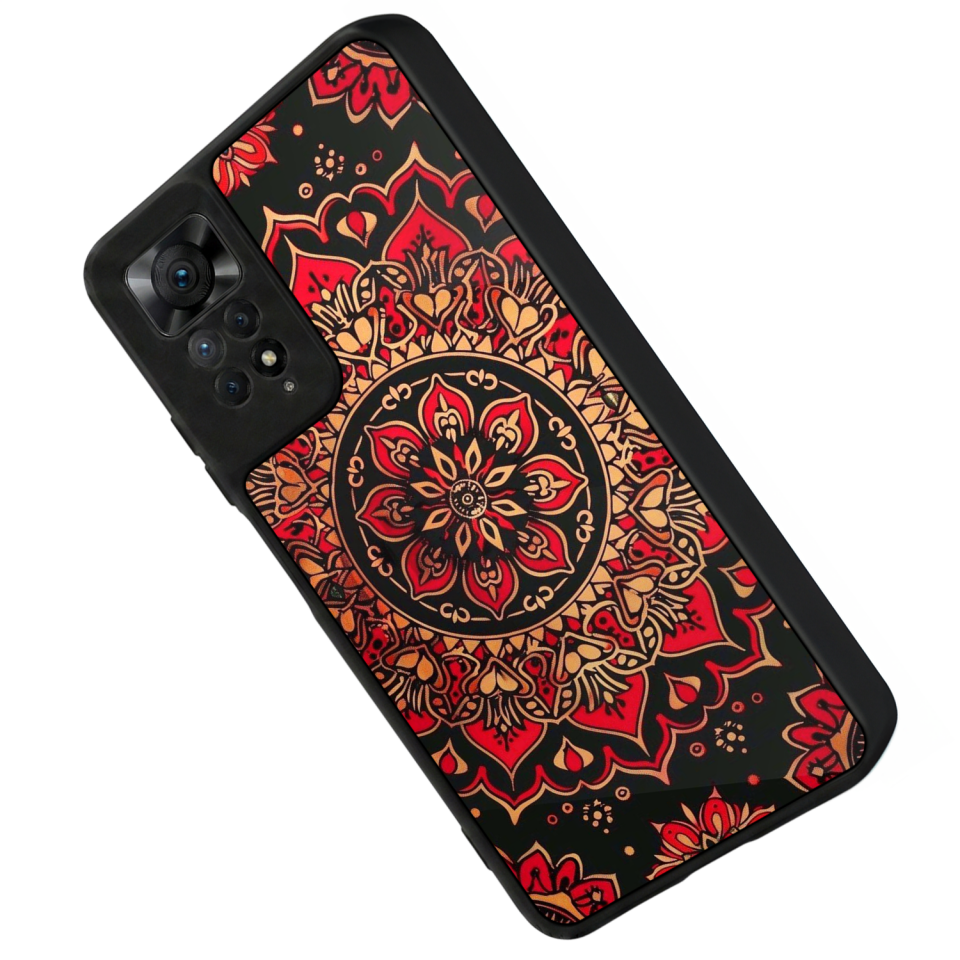 Xiaomi Redmi Note 12 Pro Uyumlu Mandala Tasarımlı Glossy Premium Kılıf
