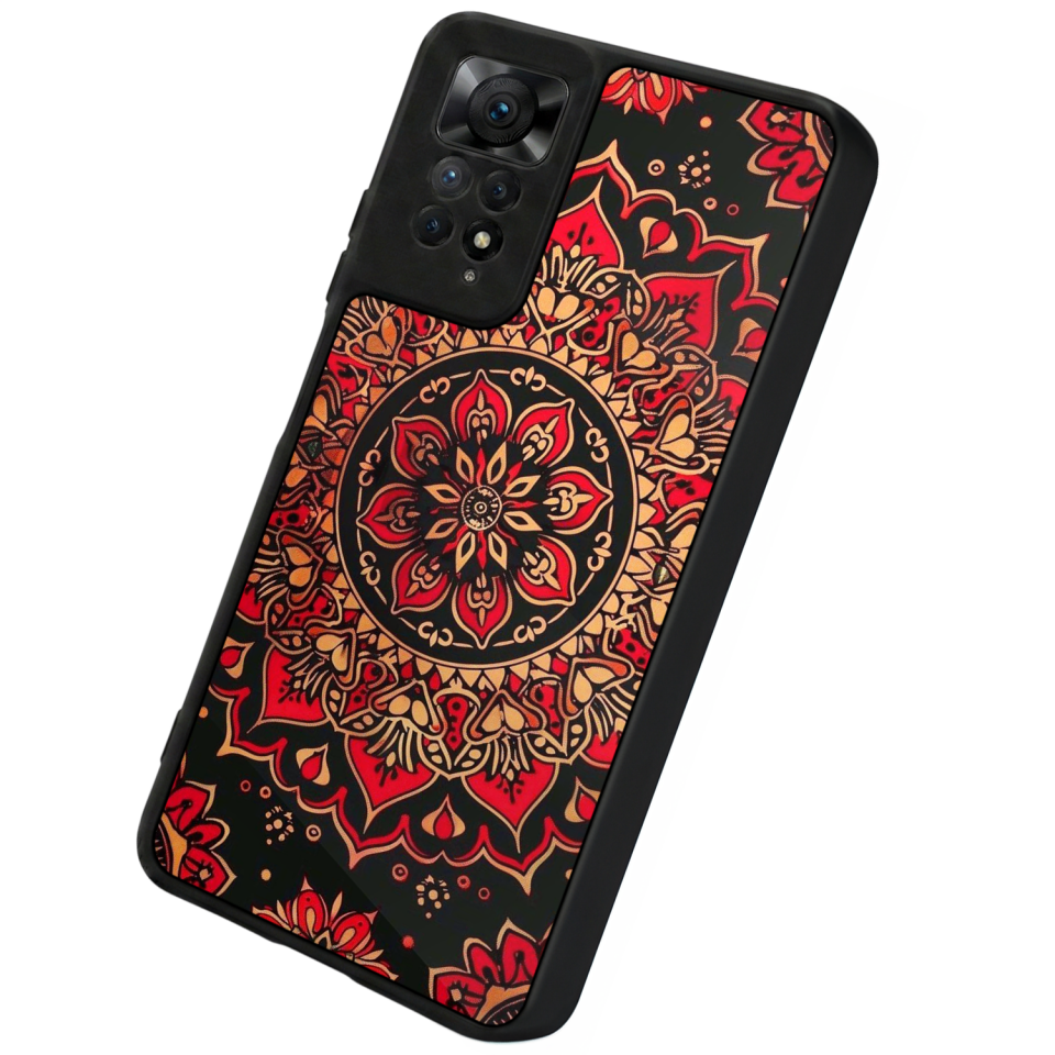 Xiaomi Redmi Note 12 Pro Uyumlu Mandala Tasarımlı Glossy Premium Kılıf
